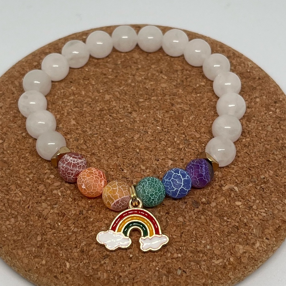 Hand crafted rainbow bracelet